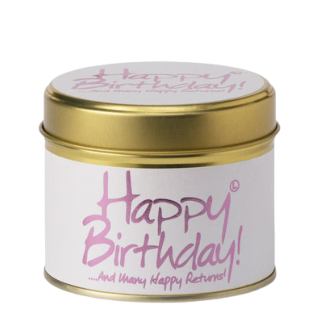 Lily Flame Happy Birthday Scented Candle Tin