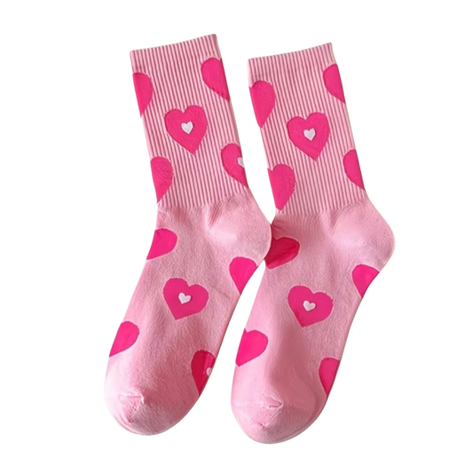 Pink Heart Socks