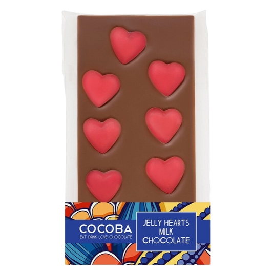 Jelly Hearts Milk Chocolate Bar