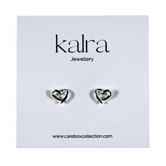Silver Heart Earrings Ireland l Kalra Jewellery