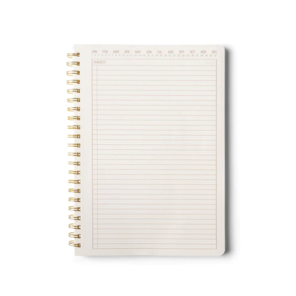 Textured Paper Twin Wire Notebook | Black